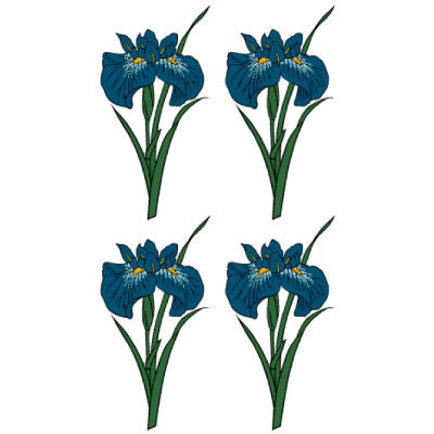 タトゥーシール 花菖蒲(タトゥー・刺青シール)