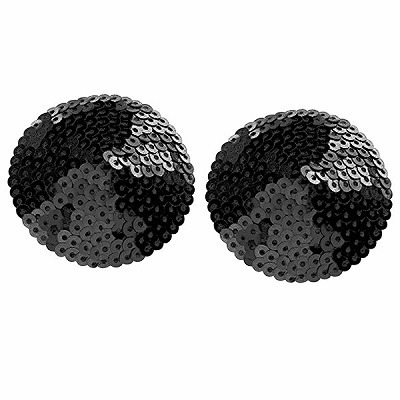 ニップルカバー (スパンコールラウンド) 黒(コスチューム)