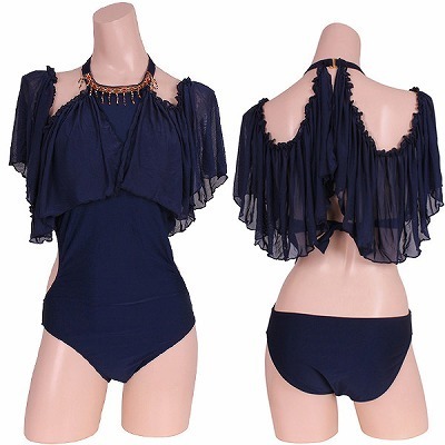 品のいい甘さのワンピース ネイビー(コスチューム)