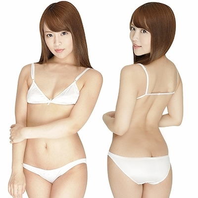 フェリカ生地インゴムブラ&フルバック ホワイト(ランジェリー)