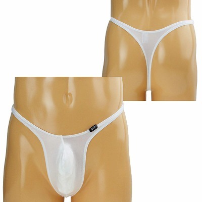 メンズ 2wayストレッチ上向きもっこりTバック ホワイト(ランジェリー)