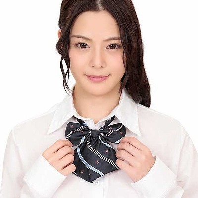 きゅん可愛スクールリボン 紋章ピンク&ブルーストライプ(コスチューム)