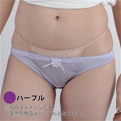 通気性の良い光沢インゴムフルバック (パープル)(ランジェリー)