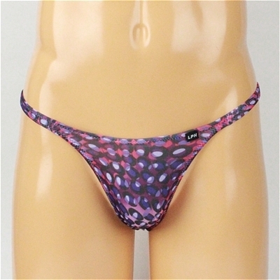 メンズ バブル柄2wayノーシームTバック (パープル) Lサイズ(ランジェリー)