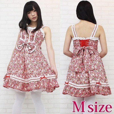 チェリーとベリーのギンガムチェックJSK M(コスチューム)