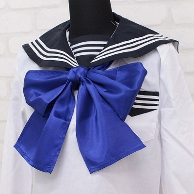 サテンスクールスカーフ単品 青(コスチューム)
